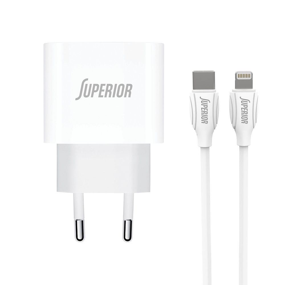 Kucni punjac Comicell Superior CO-DC56 Fast PD 20W 3A Type C na Lightning beli (CERT)