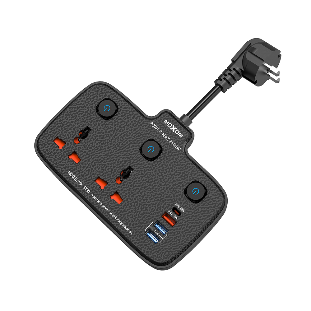 Produzni adapter Moxom MX-ST10 Home&Travel crni