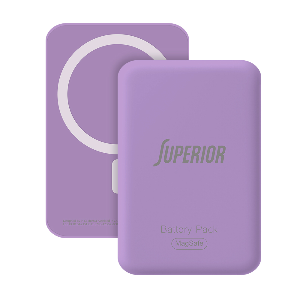 Power bank MagSafe Superior 15W 5000 mAh ljubicasti