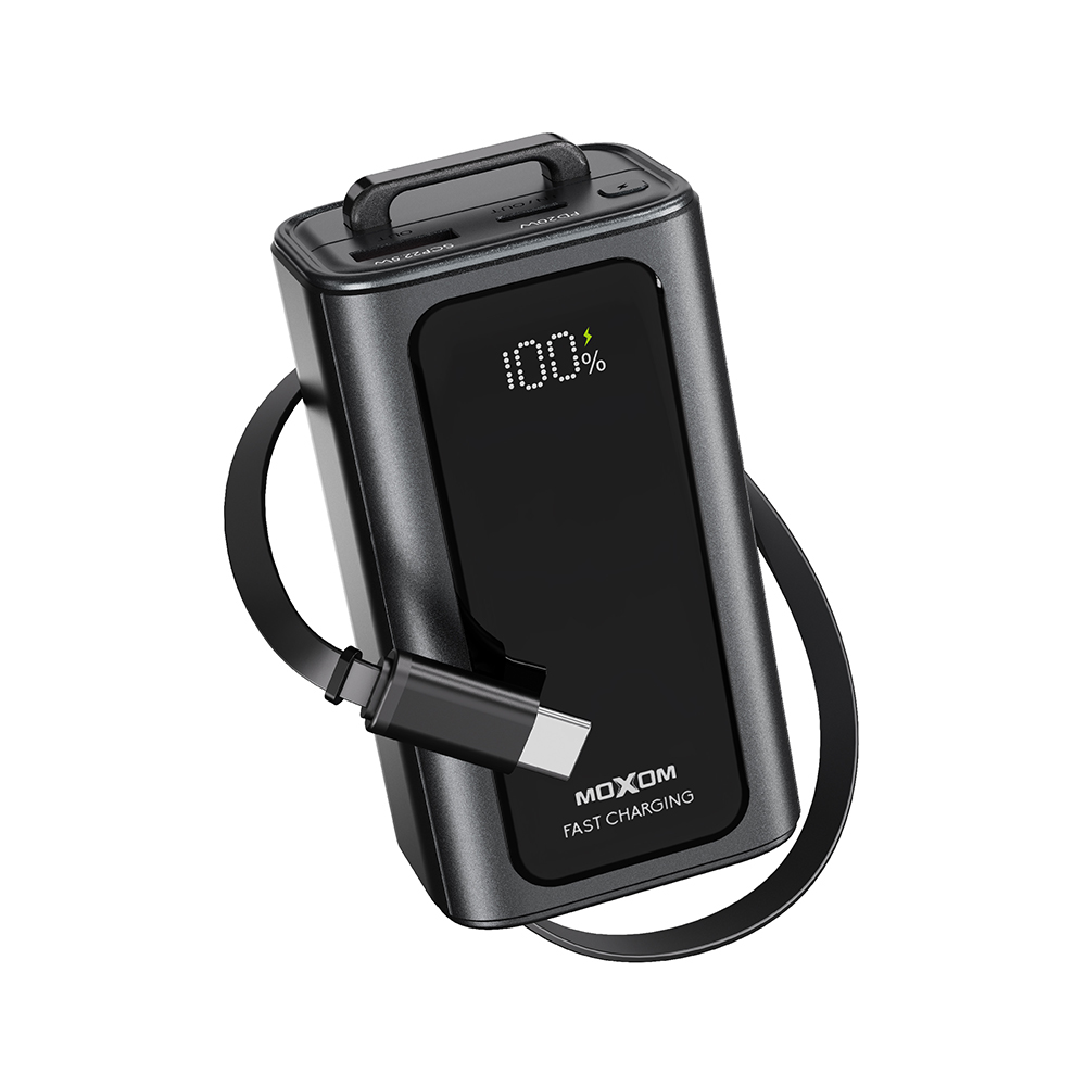 Power Bank Moxom MX-PB166 Hurricane PD 20W + QC 22.5W 10000mAh crni