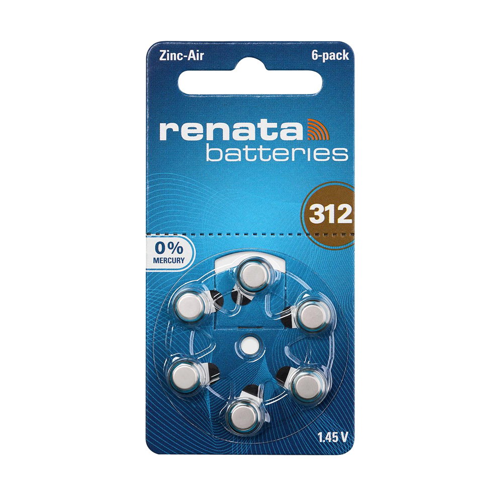 Baterija za slusni aparat Zinc Air dugmasta ZA312 6/1 Renata