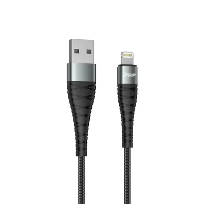USB data kabal Comicell Superior CO-BX32 5A Lightning crni