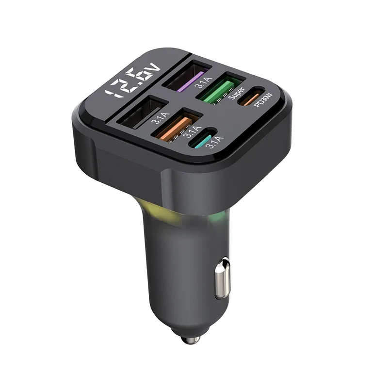 Auto punjac Superior K35 5V 3.1A PD 30W crni