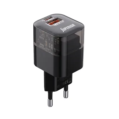 Kuciste punjaca Superior SU-P105 30W USB A+Type C crno